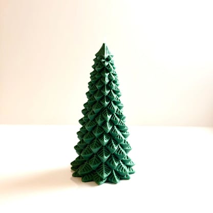 Large Green Christmas Tree Candle