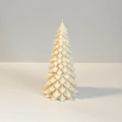 Medium White Christmas Tree Candle