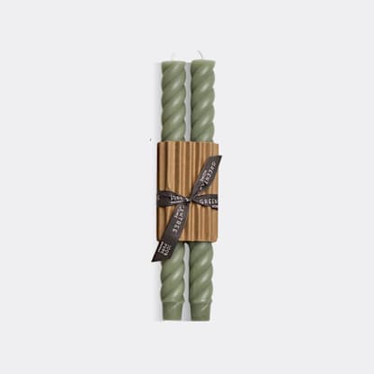 Rope Taper candles 100% Beeswax - Eucalyptus