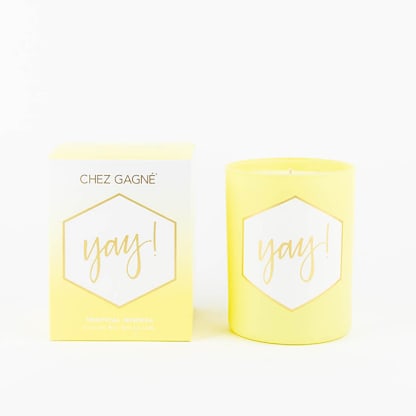 Yay! - Painted Candle in Gift Box