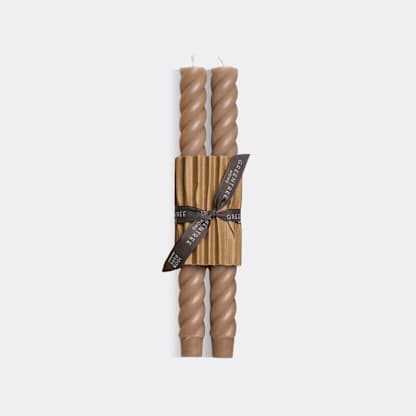 Rope Taper Candles 100% Beeswax -Moondust