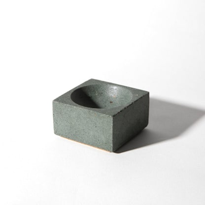 Square Incense Holder - Dark Green Terrazzo