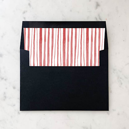A7 Envelope Liners Holiday Red Stripes (set of 10) Square