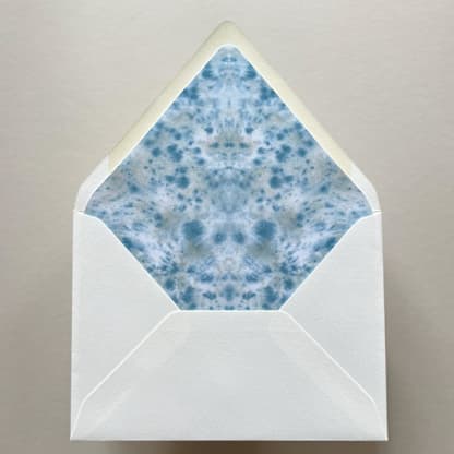 A7 Envelope Liners Speckled Symmetry in Blue Green for Euro Flap Envelopes | Pack of 10