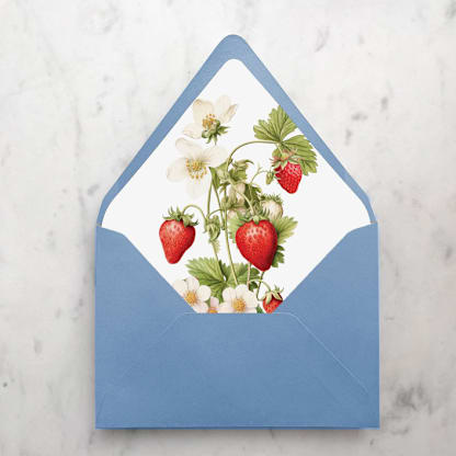 A7 Envelope Liners Vintage Strawberries (set of 10)