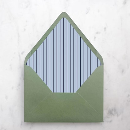 A7 Envelope Liners Dusty Blue and Navy Simple Stripes (set of 10)
