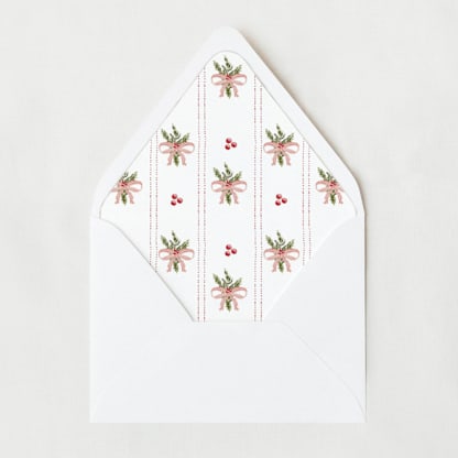 Watercolor Berry Bow | Set of 25 Envelope Liners