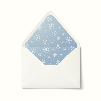Winter Snowflake Holiday Envelope Liner