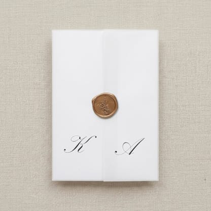 Personalized Vellum Jacket with Elegant Initials (Set of 10)