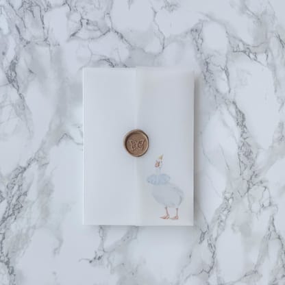 One Silly Goose First Birthday or Baby Shower Invitation Vellum Jacket, 5x7 Wrap (Set of 10)