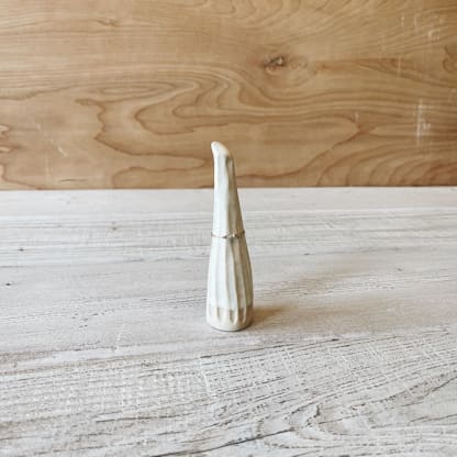 Carved Ring Cone in Matte White