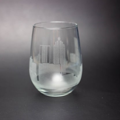 Atlanta, Georgia Skyline Stemless Wine Glass