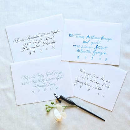 Custom Calligraphy Envelope Addressing- Calligraphy Services Only- Recipient Addressing