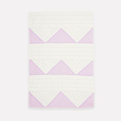 Small Triangle Quilt Throw - Lilac