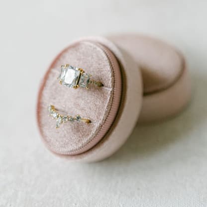 Mauve Ring Box (Double Slot)