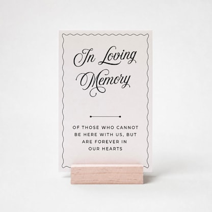 In Loving Memory Wedding Sign