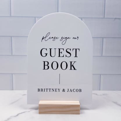 Guestbook Modern Minimalist Table Arch Sign
