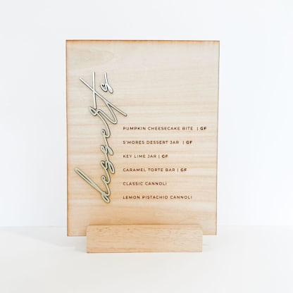 Wood Menu Sign