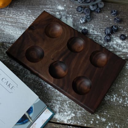 Walnut 6-Egg Holder