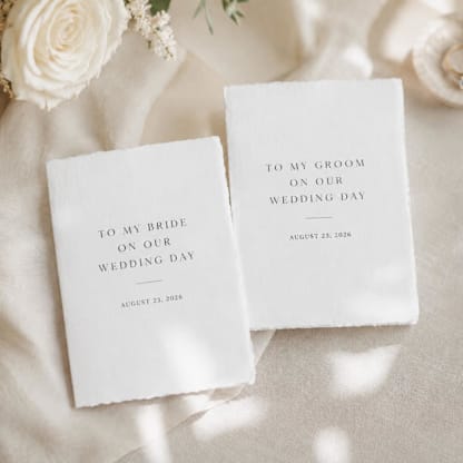 Handmade Paper Wedding Vow Books