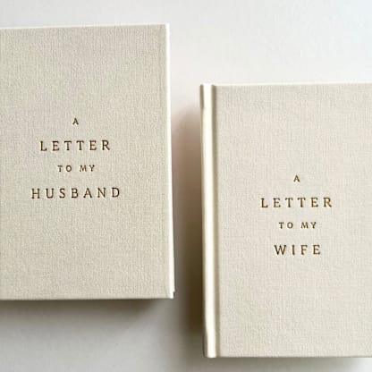 A Letter To My Husband / Wife Linen Vow Books