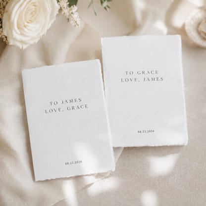 Handmade Paper Wedding Day Letters