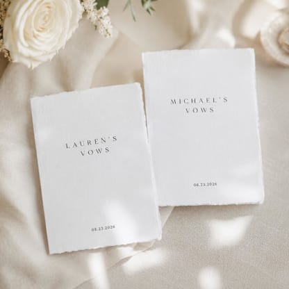 Handmade Paper Vow Books