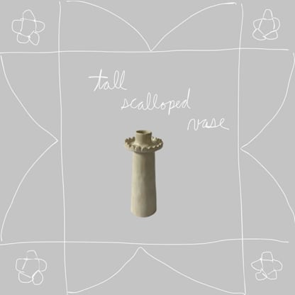 tall scalloped vase