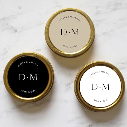 4 oz Modern Initials Candle | Set of 10