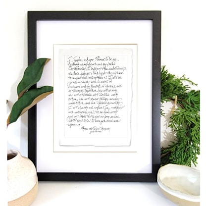 One Frame, Custom Hand Lettered, Wedding Vow