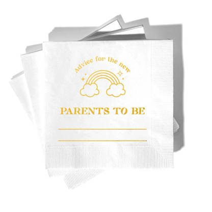 Rainbow Wisdom Baby Shower Napkin, cocktail size, set of 50