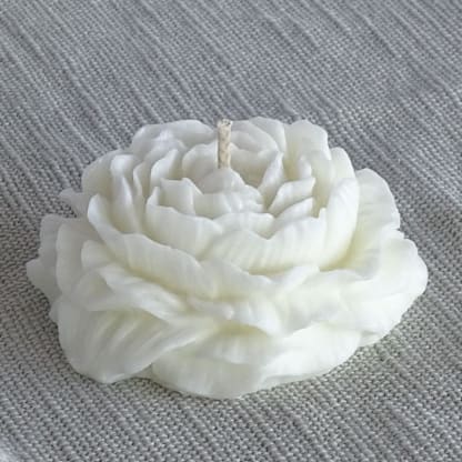 Wax Peony Candle (White)