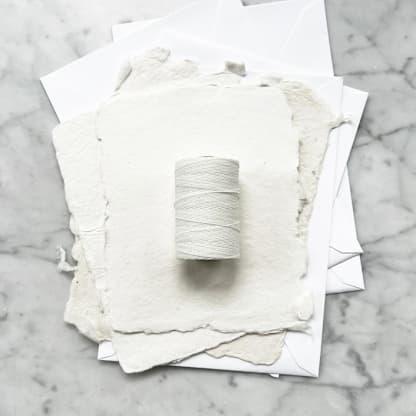 Snow White Waxed Linen Twine, 4-Ply