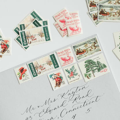 A New England Christmas Postage Set // Set of 5 // $.86 per set