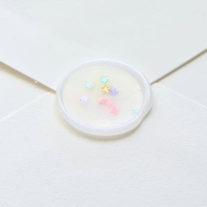 Star Glitter- Customizable - Hand-Crafted Wax Seals- Set of 25