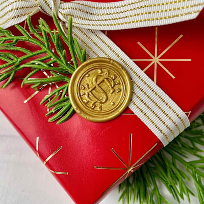 Santa Claus Gold Wax Seal - set of 10