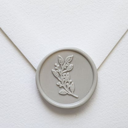 Customizable Color Ruscus Self-adhesive Wax Seals, Set of 5