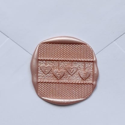 Customizable Color LOVE Square Self-adhesive Wax Seals, Set of 5