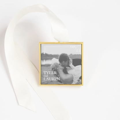 Custom Square Ornament Modern Gold