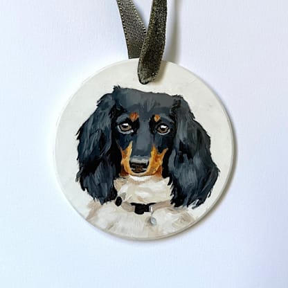Hand-painted Pet Portrait Ceramic Ornament