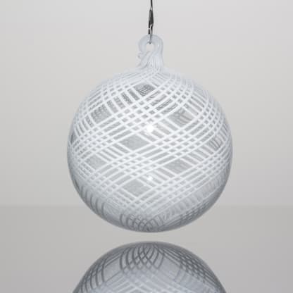 White Reticello Ornament