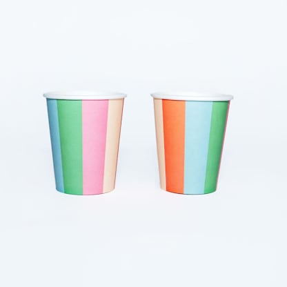 Striped Paper Cups (x 12) - Striped Collection