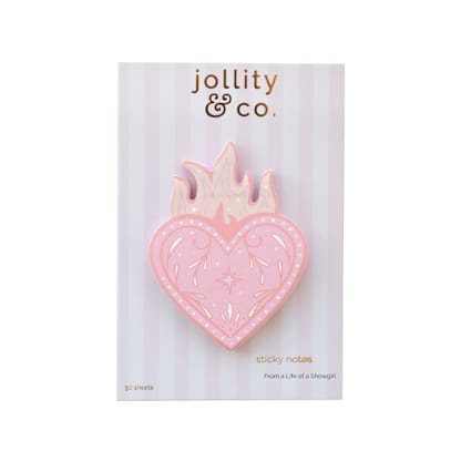 Flaming Heart Sticky Notes - Pack of 1