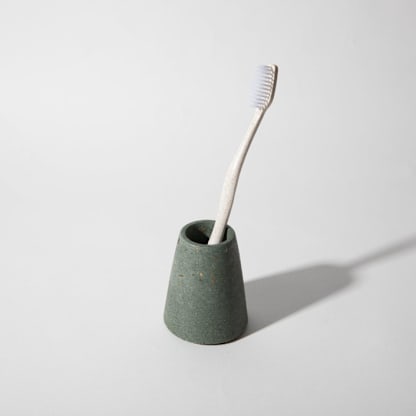 Toothbrush Holder - Dark Green Terrazzo