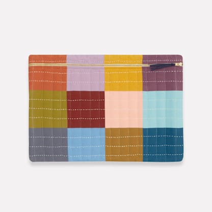 Large Checkered Laptop Case - Mosaic