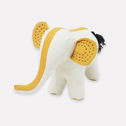 Handmade Elephant Stuffed Animal - Bone