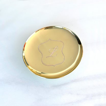 Engraved Jewelry Dish Crest