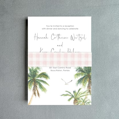 1.5x12" Belly Band, Pink Gingham (set of 10)