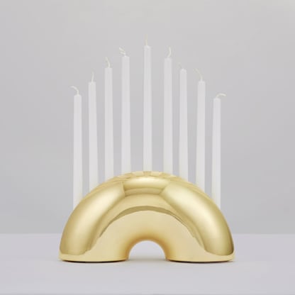 Nosh Menorah - Brass