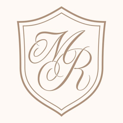 Custom Calligraphy Monogram Crest